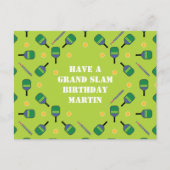 ピックルボールグランドスラム誕生日カスタマイズ ポストカード (正面)