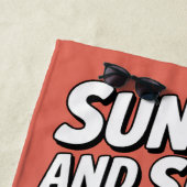 ピックルボールサンおもしろいとスライスおもしろい休暇 ビーチタオル (インサイチュ)