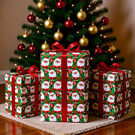 ピックルボールサンタラッピング紙 ラッピングペーパー