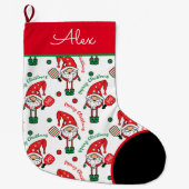 ピックルボール🎅サンタラージクリスマスストッキング ラージクリスマスストッキング (正面)