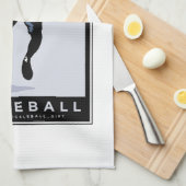 ピックルボールシルエットクラシック キッチンタオル (四つ折り)