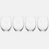 ピックルボールスポーツパンクスタマイズネームバチェロレッテファン ステムなしワイングラス (裏面)