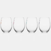 ピックルボールスポーツパンクスタマイズネームバチェロレッテファン ステムなしワイングラス (左)