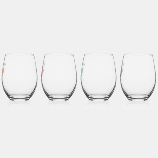 ピックルボールスポーツパンクスタマイズネームバチェロレッテファン ステムなしワイングラス (左)