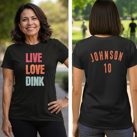 ピックルボールチーム Live Love Dink Tシャツ