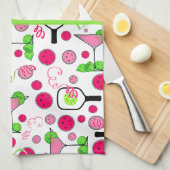 ピックルボールディンクス＆ドリンクス ブライダルシャワー ピンクコスモ キッチンタオル (四つ折り)