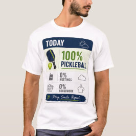 ピックルボールデイリーライフ予報 Tシャツ