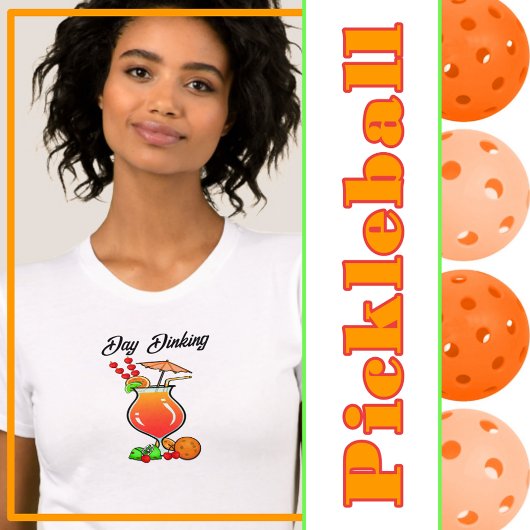 ピックルボールデー　丁寧に打つ　トロピカルハリケーンカクテル Tシャツ