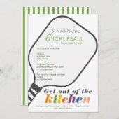 ピックルボールトーナメント オープンハウス ピックルボールパーティー 招待状 (正面/裏面)