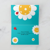 ピックルボールハッピーバースデーターコイズのカスタマイズ カード (内部)