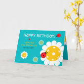 ピックルボールハッピーバースデーターコイズのカスタマイズ カード (黄色い花)