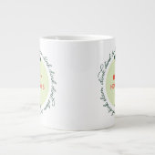 ピックルボールハッピーホリデーカスタムズリース ジャンボコーヒーマグカップ (正面)