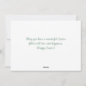 ピックルボールバンニーおもしろいハッピーイースター シーズンカード (裏面)