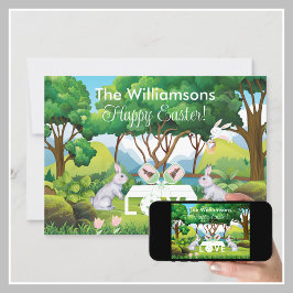 ピックルボールバンニーおもしろいハッピーイースター シーズンカード