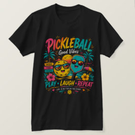 ピックルボールパラダイスサンセット - ネオンサマーヴァイブ | T Tシャツ