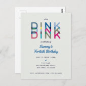 ピックルボールパーティースポーツ Let's Dink パーティー招待状 ポストカード (正面/裏面)