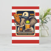 ピックルボールパーティートーナメント招待状 ゾウ 招待状 (スタンド正面)