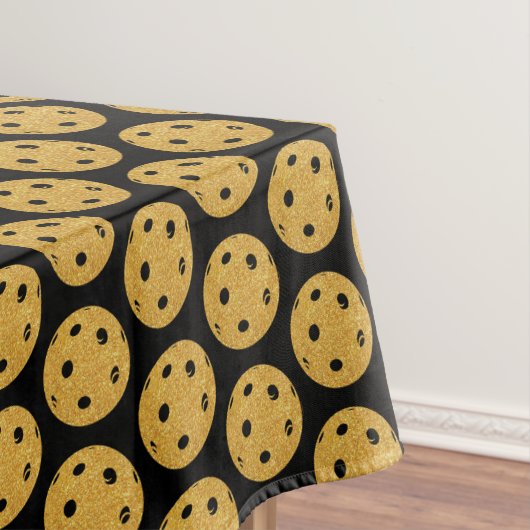 ピックルボールパーティー ウェディング ブラック ゴールド バチェラーパーティー テーブルクロス (インサイチュ)