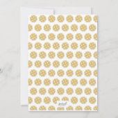 ピックルボールパーティー シック ゴールド ブラック パーティー招待状 招待状 (裏面)