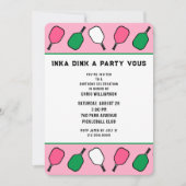 ピックルボールパーティー 招待状 (正面)