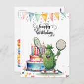 ピックルボールパーティー 誕生日 ポストカード (正面/裏面)