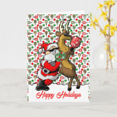 ピックルボールパートナーズ サンタ&トナカイ スレイイング・イット カード (黄色い花)