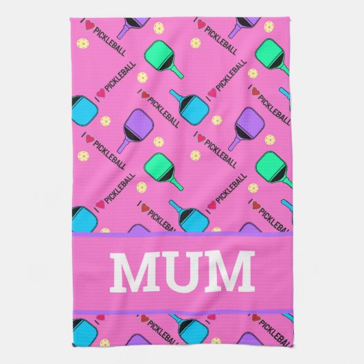 ピックルボールピンクのキッチンタオルが好き キッチンタオル (縦)