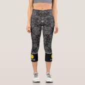 ピックルボールプリントペイズリーバンダナアドカスタム文字 カプリレギンス (正面)