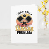 ピックルボールプレーヤーディンキングラブピックルボールレトロ カード (黄色い花)