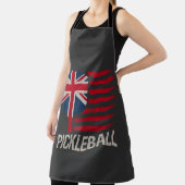 ピックルボールプレーヤーパドル英国旗 エプロン (インサイチュ)