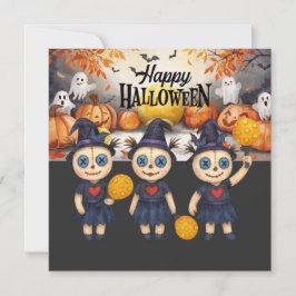 ピックルボールプレーヤーパーティーのためのハロウィン シーズンカード