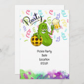 ピックルボールプレーヤーパーティー 日程を保存  招待状 (正面/裏面)