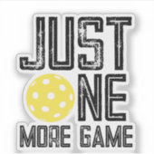 ピックルボールプレーヤー "まだ1ゲーム" シール (正面)