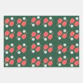 ピックルボールホリデーラッピング紙 ラッピングペーパーシート (正面)