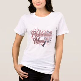 ピックルボールママの服 - かわいいピンクのピックルボールギフト f トライブレンドTシャツ