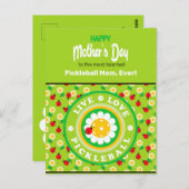 ピックルボールママの母の日、おかわいい ポストカード (正面/裏面)