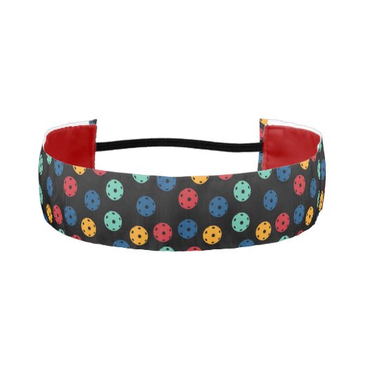 ピックルボール付きピックルボールパターン アスレチックヘッドバンド (正面)