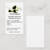 ピックルボール喜劇シルエット名刺 名刺 (正面/裏面)