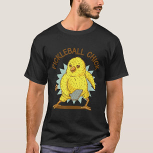 ピックルボール好きなニワトリの面白い引用符 パドルを持つニワトリ G Tシャツ