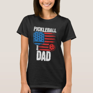 ピックルボール好きな父のためのUSA 7月4日 涼しいピックルボール Tシャツ