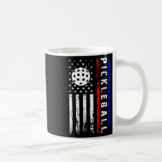 ピックルボール好きのためのアメリカ国旗ピクルス 4th Of July コーヒーマグカップ
