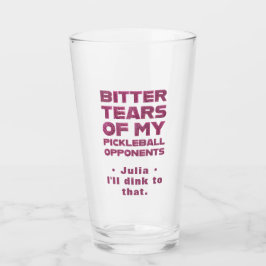ピックルボール対戦相手のピンクの輝く涙 タンブラーグラス