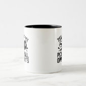 ピックルボール対戦相手の涙の面白いタイポグラフィー ツートーンマグカップ (中央)