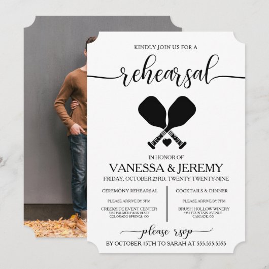 ピックルボール愛のハウスリユニオン招待 招待状 (正面/裏面)