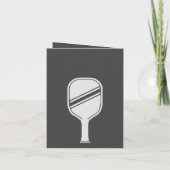 ピックルボール愛好家のブライズシャワー　ブラック＆ホワイト サンキューカード (裏面)