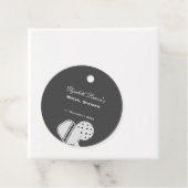 ピックルボール愛好家のブライズシャワー　ブラック＆ホワイト フェイバータグ (インサイチュ)