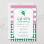 ピックルボール最後のスイング　結婚指輪をもらう前の最後の誘い 招待状 (正面)