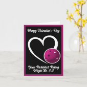 ピックルボール評価 バレンタイン ハート パープル カード (黄色い花)