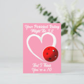 ピックルボール評価 バレンタイン ハート 赤 ピンク ポストカード (スタンド正面)