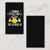 ピックルボール選手ガールスポーツアスリートユーモア 名刺 (正面/裏面)